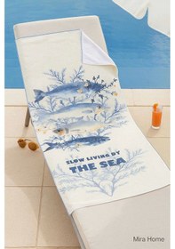 Resim Unisex Desenli Baskılı Deniz Plaj Havlusu Balık 70x140 Cm Çok Renkli 