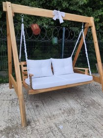 Resim BERZBUĞ WOODEN KURDALE SALINCAK 160 CM MİNDERLİ Bahçe Teras Balkon BERZBUĞ WOODEN KURDALE SALINCAK 160 CM MİNDERLİ Bahçe Teras Balkon