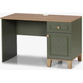 Resim Bubu Home Palatlas Çalışma Masası Cam Yeşili 