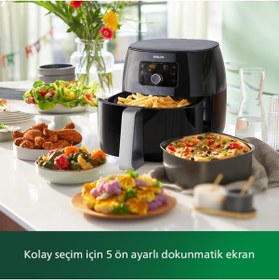 Resim Philips AVAX Avance Collection Airfryer XXL Fritöz, 1.4kg, 7.3L Kapasite, Siyah, HD9650/90 + BARDAK HEDİYELİ 