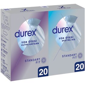 Resim Durex Yok Ötesi Ekstra His Prezervatif 20'li + Ultra Kaygan Prezervatif 20'li 