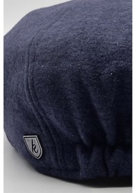 Resim Şapka Kışlık Lacivert Yün Spor Erkek Kasket 