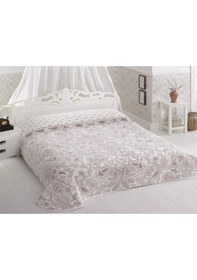 Resim Sarar Gül Modern Desen Çift Kişilik Battaniye 4 Kg Yıkanabilir Peluş Kalın Battaniye Kahverengi 