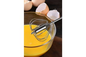 Resim Çelik Manuel Mikser Kendiliğinden Dönen Yumurta Çırpıcı CIN873 