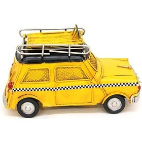 Resim Dekoratif Metal Araba Çerçeveli ve Kumbaralı 