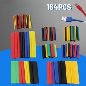 Resim Gateesat Renkli Pp Isı Büzüşen Tüp Seti 164 Parça Kablo Yalıtım Tamir Seti 