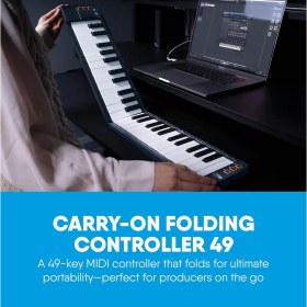 Resim Braventa Collection Carry-On Blackstar Folding 49 Tuşlu Taşınabilir ve Katlanabilir Klavye (Siyah) 