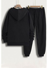 Resim California Baskılı Eşofman Takımı Siyah 