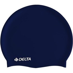 Resim Delta Silikon Bone 25 Adet Yüzücü Havuz Deniz Bonesi Düz Renk Lacivert Çok Renkli 