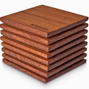 Resim WOODSAKA Maun Sapele Bardak Altlığı 12 Adet 