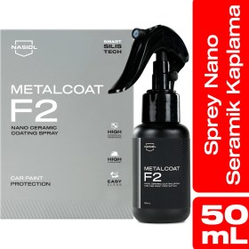 Resim Nasiol Metalcoat F2 Araç Sprey Nano Seramik Kaplama ve Boya Koruma-1 Yıl Dayanım-50ml-Su,Leke İtici 