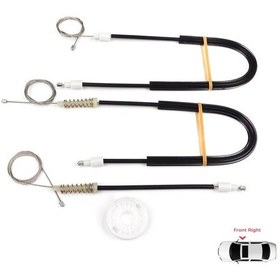 Resim Citroen C5 Mk1 2000-2007 İçin Ön Sağ Kapı Cam Kriko Tamir Seti 