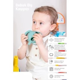 Resim Gültekin Koyu Yeşil Bebek Silikon Diş Kaşıyıcı 