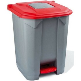 Resim Planet 50 lt Tekerlekli Ve Pedallı Çöp Konteyner Kırmızı 