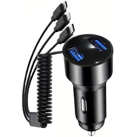 Resim Hızlı Şarj 15w Araba Çok Fonksiyonlu Kablolu Araç Şarj Cihazı, 