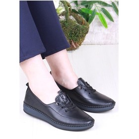 Resim Pepita 42083 Anatomik Rahat Esnek Hakiki Deri Kadın Ayakkabı Siyah 