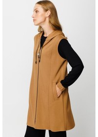 Resim Esswaap Oysh Kumaş Yelekli İç Dış Takım Camel-camel Camel 