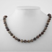 Resim OSMANLI DOĞAL TAŞ Meksika Jasper 8 Mm Düğümlü Doğal Taş Kolye 