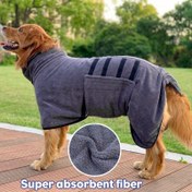 Resim Süper Emici Köpek Banyo Sabunu Havlu, Hızlı Kuruma Pet Banyo Havlu, Tüm Köpek Irkları için Kalın Polyester Lif, Banyo ve Yüzme Pet Malzemeleri 