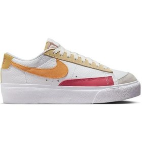 Resim Nike Wmns Blazer Low Platform Ayakkabı Beyaz - Turuncu 