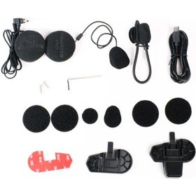 Resim Knmaster KN2300 PRO Motosiklet Kask İnterkom Bluetooth Intercom Kulaklık Seti 
