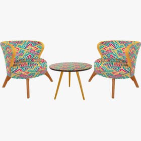 Resim ReHome City Fiskos Set, Çay Seti, Berjer Koltuk Takımı - Çok Renkli 