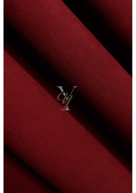 Resim Petek Fon Perde V-1042 Kırmızı Kırmızı 