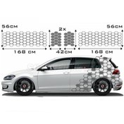 Resim Ogec Worx Yan Kapı Petek Desenli Sticker Etiket Modeli 
