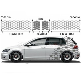 Resim Ogec Worx Yan Kapı Petek Desenli Sticker Etiket Modeli 