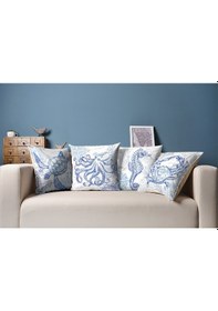 Resim Deniz Kabukları Temalı Marin Dekoratif Yastık Kılıfı 4'lü Set Karışık/Çok Renkli 