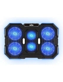 Resim Mila Serisi M6 R-Type 15-17 Inch Uyumlu 2200 Rpm, Rgb Işıklı, 6 Fan, Telefon Stand, 2 USB Notebook Soğutucu Stand 