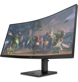 Resim Hp Omen 34C 780K8E9 34 Inç 165Hz 1ms (Hdmı + Display) Hoparlör Asansör Freesync Premium Wqhd LED Curved Gaming Monitör 