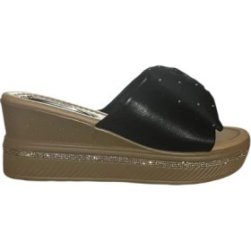 Resim Orijinal Guja 399 Fiyonklu Ortopedik Dolgu Topuk Şık Terlik 