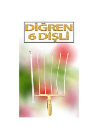 Resim 6 Dişli Metal Dirgen 38 Cm Güçlü Yapı, Uzun Ömürlü Bahçe Yardımcısı Pancar Dirgeni 