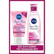 Resim Nivea Aqua Rose Gül Suyu İçeren Yüz Yıkama Jeli 150ml + Nemlendirici Tonik 200ml Set 