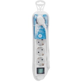 Resim S-LINK SPG-F05, 5 Soket, Akım Korumalı Priz, 1.5Mt Kablo, 306 Joule (Beyaz) 