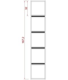 Resim Rafkestir Paris Suntalam Kitaplık ( 32 X 167 Cm ) Bambu ( Mat ) 