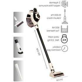 Resim 500w Güçlü Kablolu Dikey Elektrikli Süpürge - 2'si 1 Arada Hepa Filtreli 