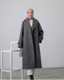 Resim Aryen oversize kaşe kaban 