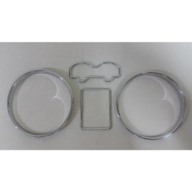 Resim NOS Volkswagen MK4 Golf Gösterge Krom Halka Seti, MK4 Bora Krom Gösterge, Jetta Krom Gösterge Halkası 