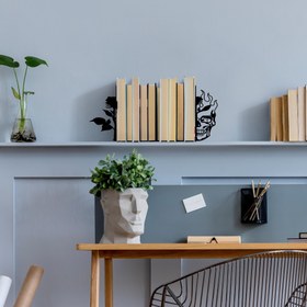 Resim KT-032 Dekoratif Metal Kitap Tutucu | ByLamp 