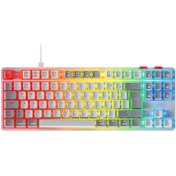 Resim Rampage Yoru TKL Beyaz/Gri Type-C Bağlantılı Outemu Red Switch Q Mekanik Gaming Oyuncu Klavye RGB 