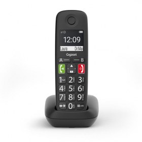 Resim E290 Geniş Ekran Siyah Telsiz Dect Telefon 