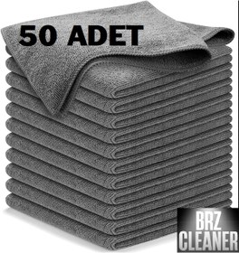 Resim BRZ CLEANER 50 Adet 30X30 Mikrofiber Temizlik Bezi Uyumlu 