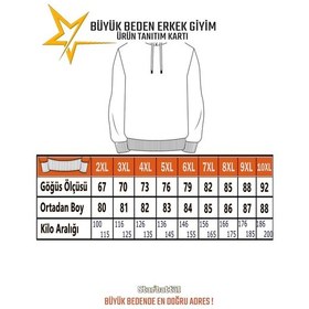 Resim Starbattal Büyük Beden Basic Mevsimlik Fermuarlı Kapüşonlu Sweat 22751 Taba-Taba 