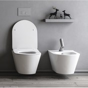 Resim Lucco 53 CM Rim Art Kanalsız Asma Klozet Beyaz 