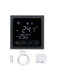 Resim Samdoo Akıllı Wıfı Termostat - Yerden Isıtma Kontrolü İçin Dokunmatik Ekranlı 16a Duvar Termostatı -30 C/+80 C 
