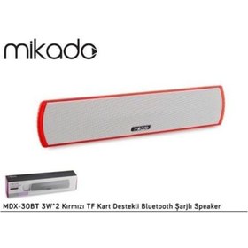 Resim Mikado MDX-30BT Şarjlı Speaker Kırmızı 3W*2 TF Kart Destekli Bluetooth Mikado MDX-30BT Şarjlı Speaker Kırmızı 3W*2 TF Kart Destekli Bluetooth