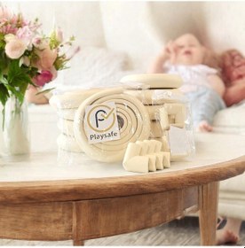 Resim 10'lu Jumbo 2 Mt. Kenar Ve 4 Ad. Köşe Koruyucu Set Krem-183 Krem 