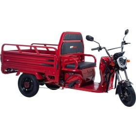 Resim Stmax GF710 3 Tekerli Kasalı Elektrikli Moped - Kırmızı 